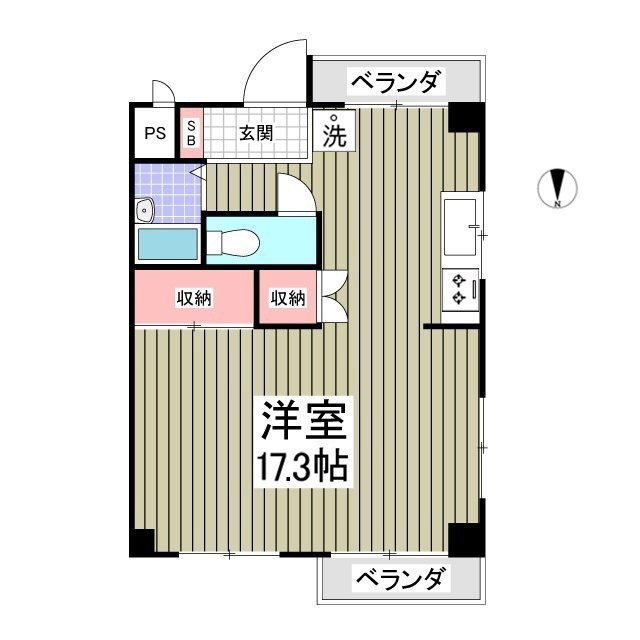 ハイツ霜越の間取り