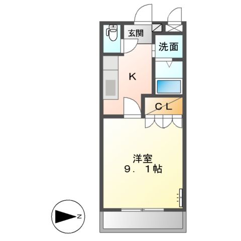 エマーブル参番館の間取り