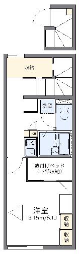 レオパレススカイビレッジ鈴鹿Ⅱの間取り