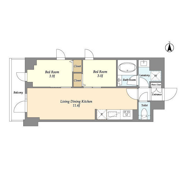 ドゥーエ南砂町Ⅱの間取り