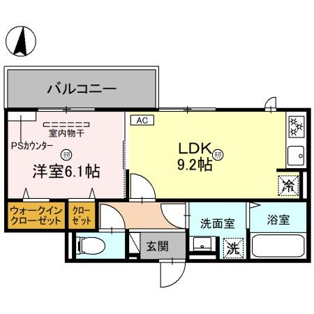 GRAMM京都紫竹 A棟の間取り
