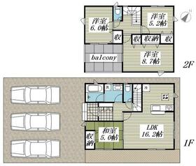 クレイドルガーデン水戸市石川第4 1号棟の間取り