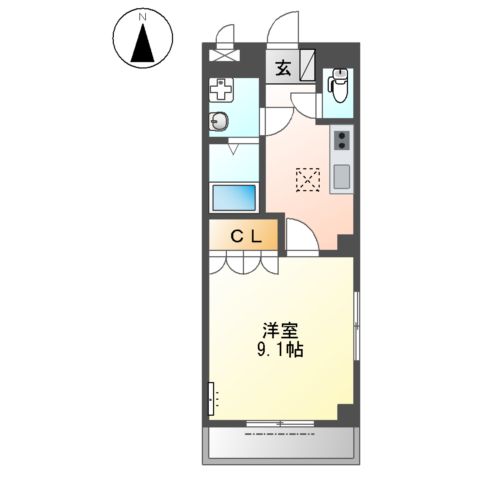 ウイングヒルズながしの二番館の間取り