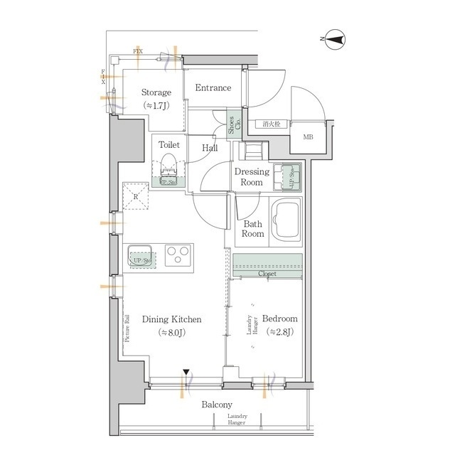 ワンルーフレジデンス錦糸町の間取り