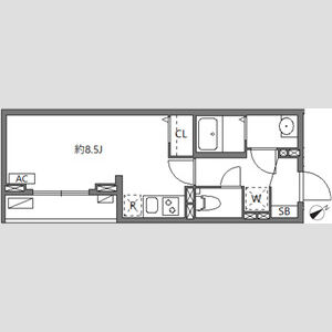 ウィンドテラスセカンド八広Ⅳ・0202号室の間取り