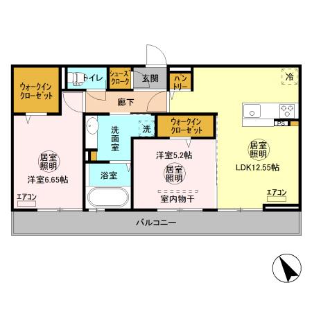 エスポワール上村AB Bの間取り