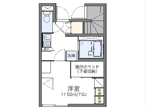 レオパレスストリームⅢの間取り