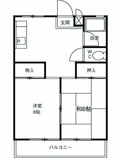 塚場ハイツⅢの間取り