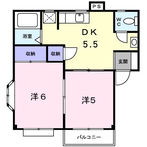 クローバーハイツの間取り