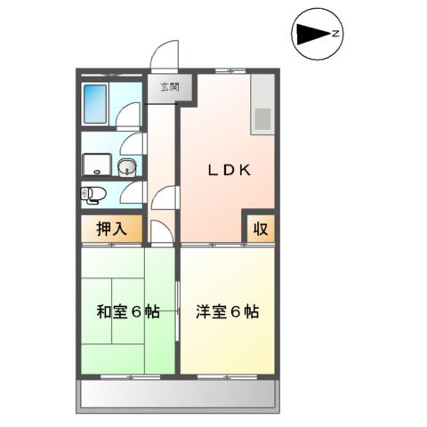 シャトーエルクの間取り