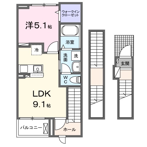 シャンテ瑞穂Ⅰの間取り