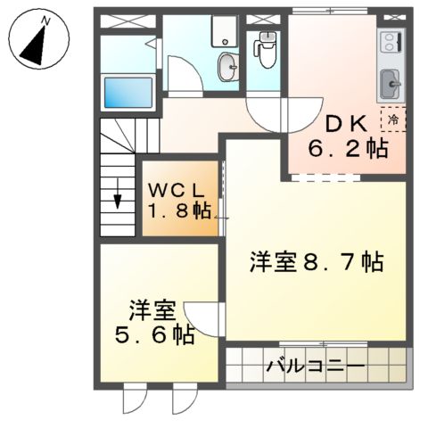 プラージュ鳴尾の間取り