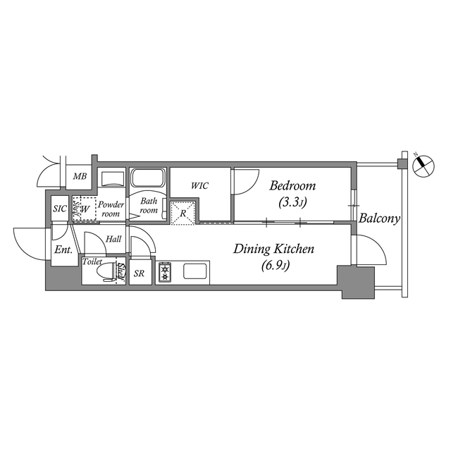 エステムコート名古屋新栄Ⅴラポールの間取り