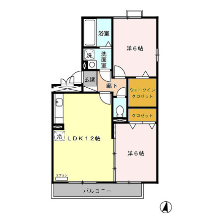セジュール和幸 Bの間取り
