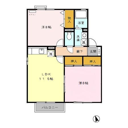 グランタイル高岡 Aの間取り