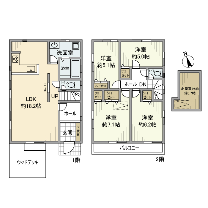 岡上戸建の間取り