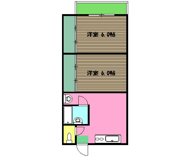 内田コーポの間取り