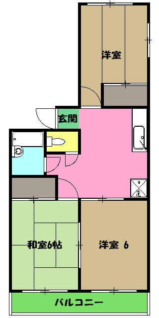 コーポリカⅡの間取り