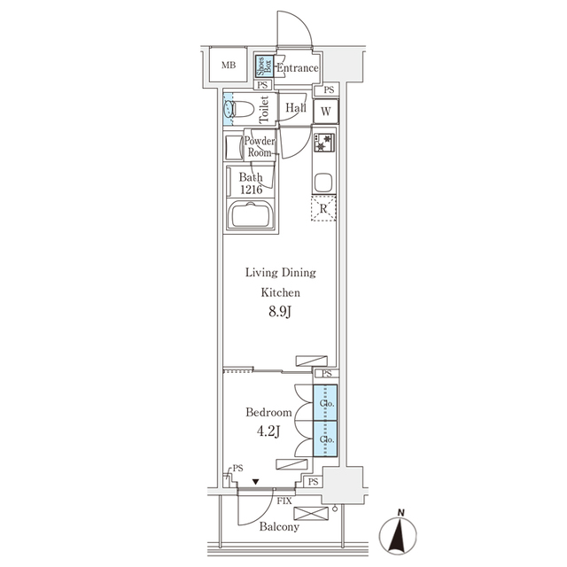 フロンティアレジデンス錦糸公園の間取り