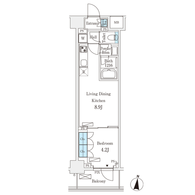 フロンティアレジデンス錦糸公園の間取り