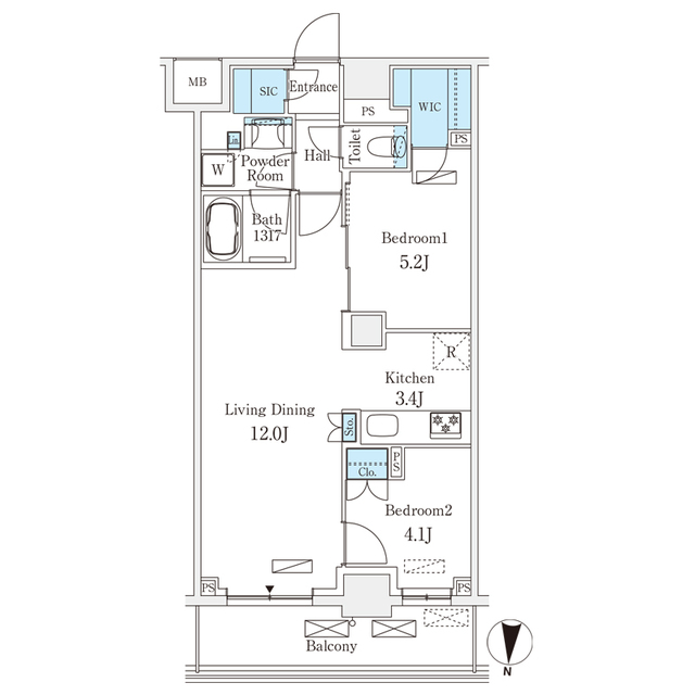 フロンティアレジデンス錦糸公園の間取り