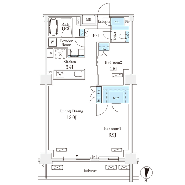 フロンティアレジデンス錦糸公園の間取り