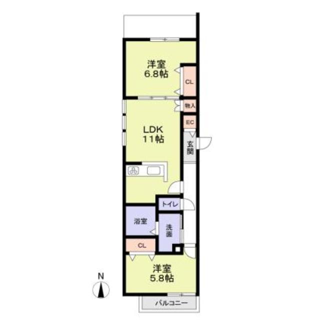 Casa Forestale Aの間取り