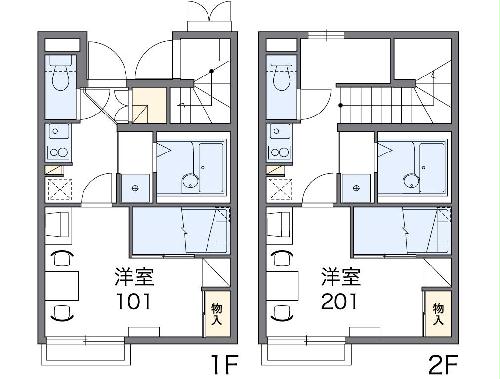 レオパレスのぼり川の間取り