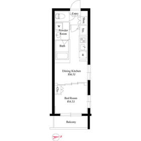ハーモニーレジデンス新宿四谷の間取り