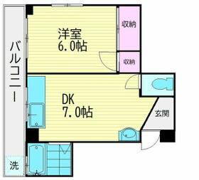 タウンハイツ・201号室の間取り