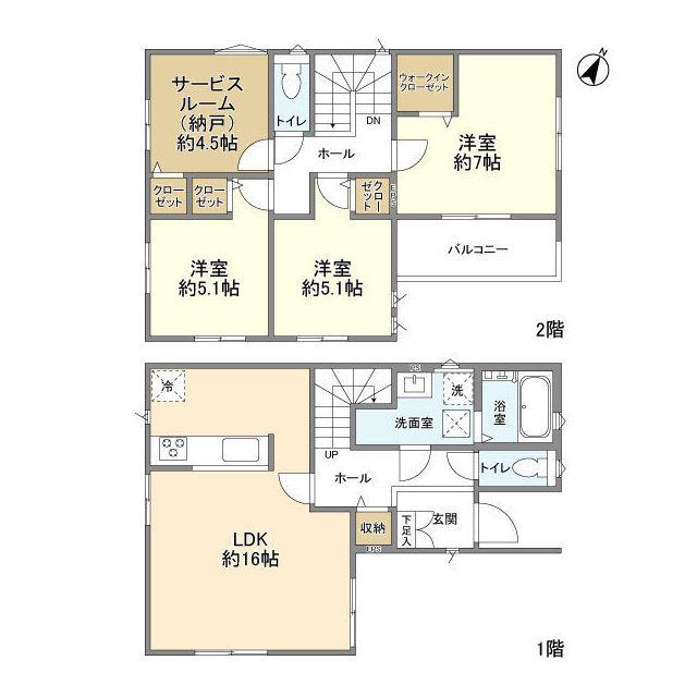 Kolet岩槻仲町#05・-号室の間取り