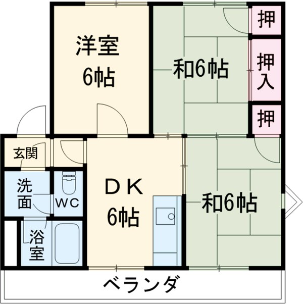 コーポ倉知の間取り