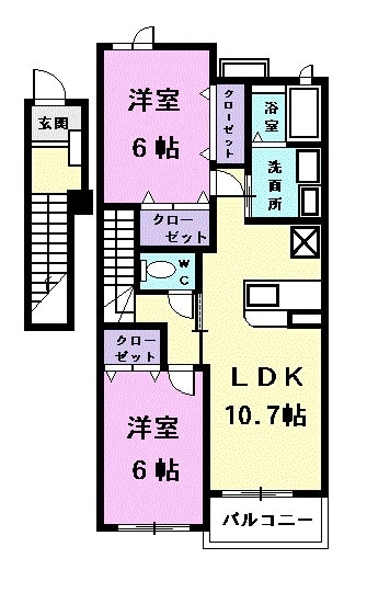 カルムメゾンⅠの間取り