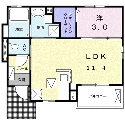 エスポワール鎌倉Ⅲの間取り
