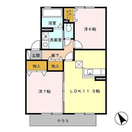 HeightsDの間取り