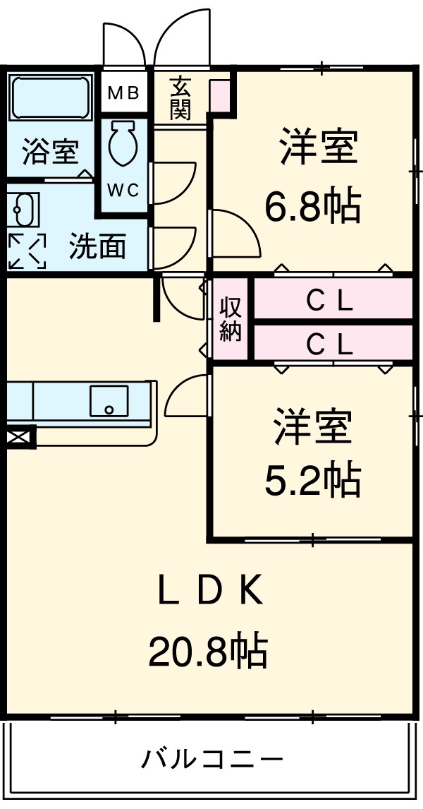 クレスト名城の間取り
