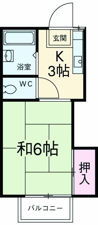 美乃里コーポの間取り