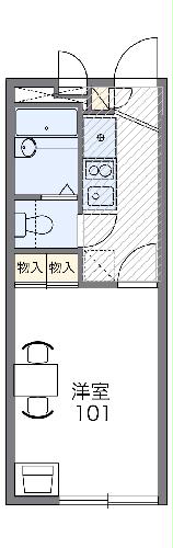 レオパレスシュッドカルチェの間取り