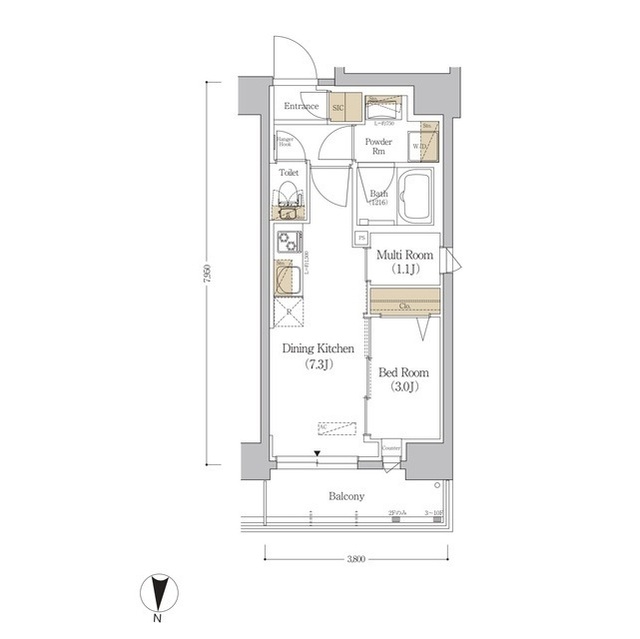 アーバネックス市谷本村町の間取り