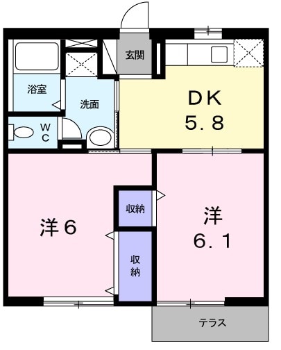 コートアカサカ・01030号室の間取り