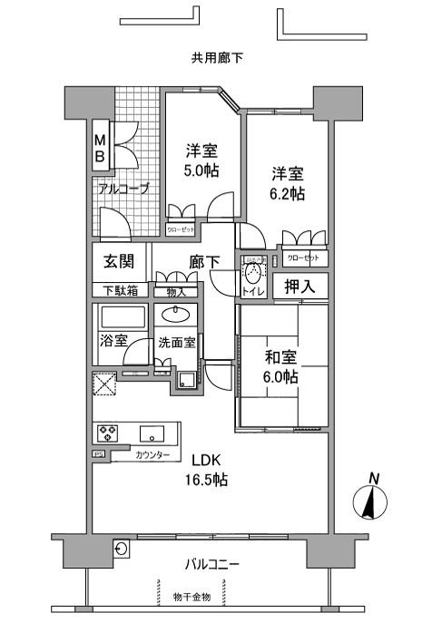 プラウド江坂の間取り