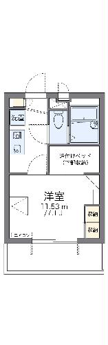 レオパレスハーバーサイドW棟の間取り