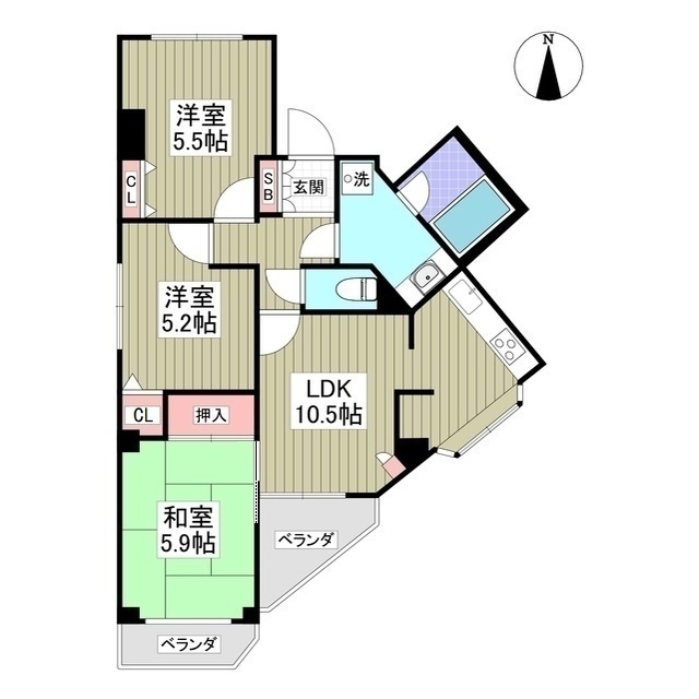 リュミエ武蔵浦和 旧プリンセス武蔵浦和の間取り