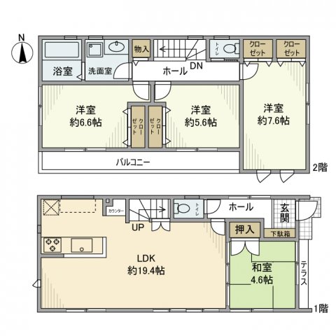 谷原戸建の間取り