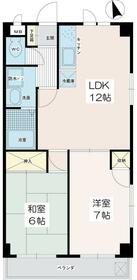 リッジモントゥ鶴牧・403号室の間取り