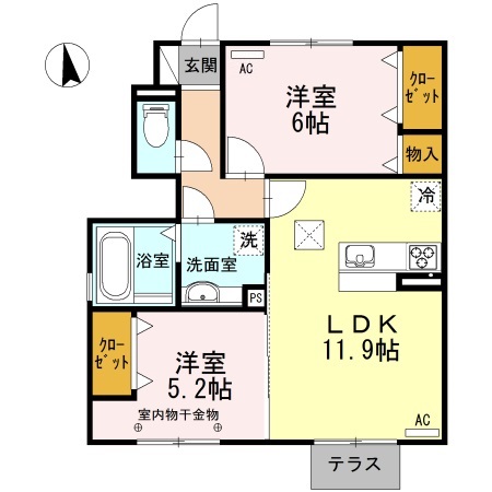 マイスター蔵前 B棟の間取り