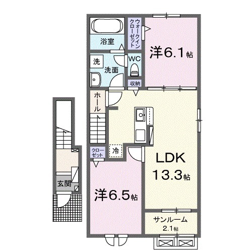 デュエパラッツォ岩田東の間取り