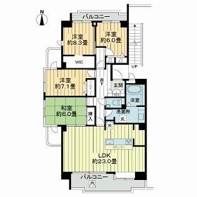 ジオ緑地公園6番館の間取り