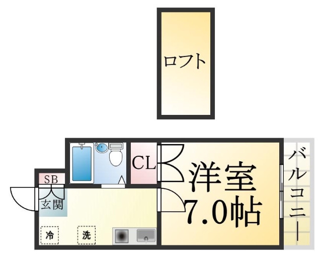 203号室の間取り