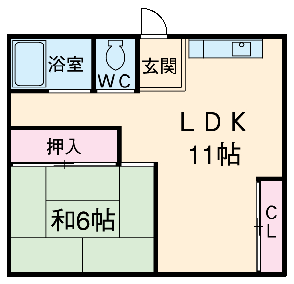 イワムロマンションの間取り
